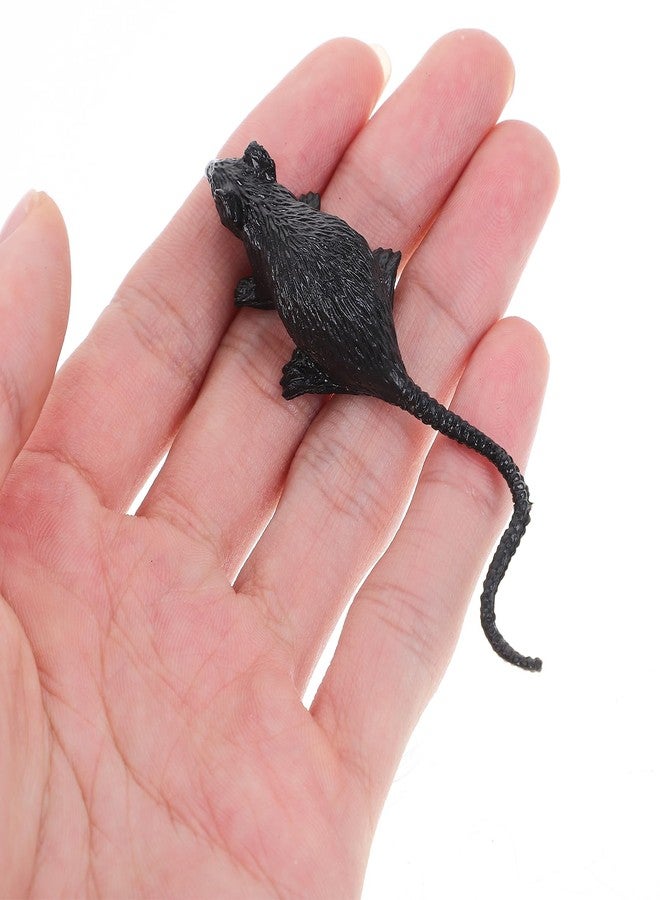 أموسفون مجموعة أموسفن المكونة من 10 قطع من أدوات تزيين حفلات الهالوين المخيفة على شكل فأر، ألعاب جرذان، زينة مخيفة، لوازم حفلات للبيت المسكون أو البار - Image 3